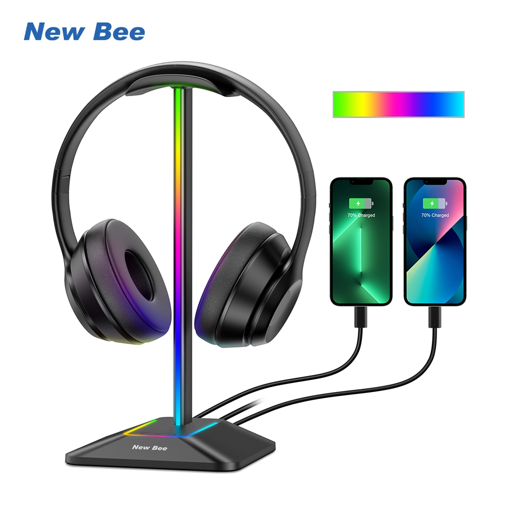 Gaming Equipment Accessories - New Bee Z8 RGB Headphones Stand