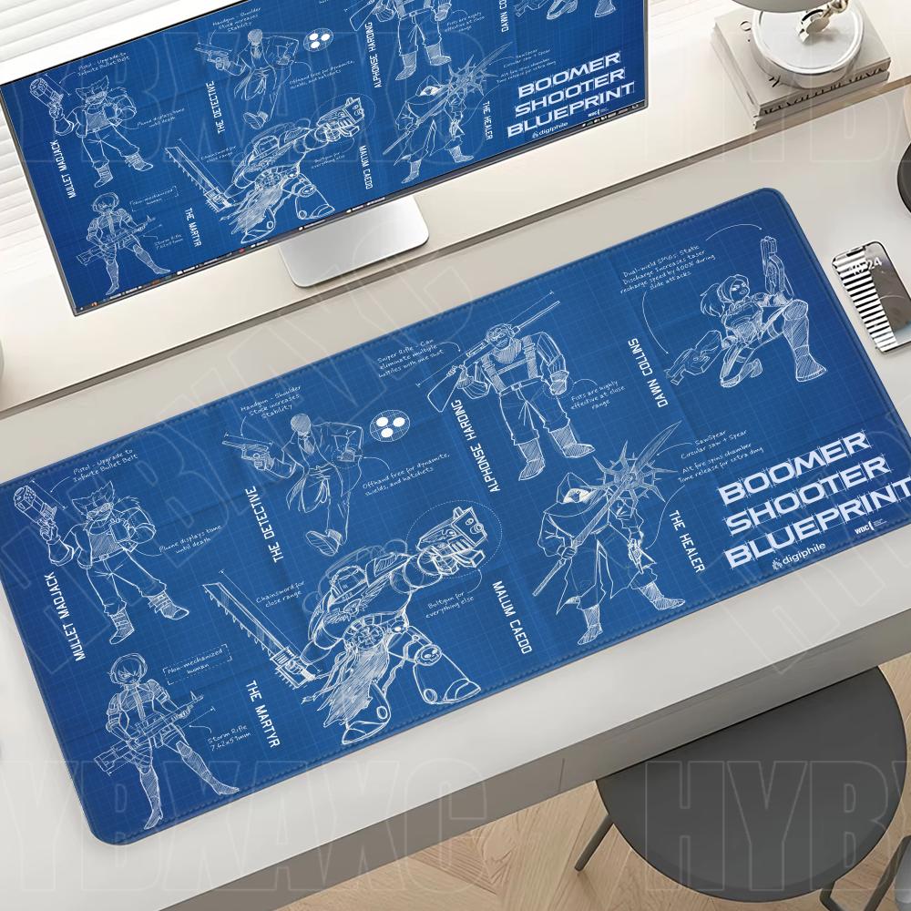 Gaming Accessories Drawing - Black Large Mouse Pad Engineer Mechanical