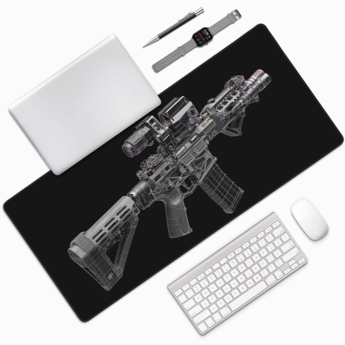 Large Mouse Pad Gun Mechanical - огляд і ціна Gaming Accessories Drawing