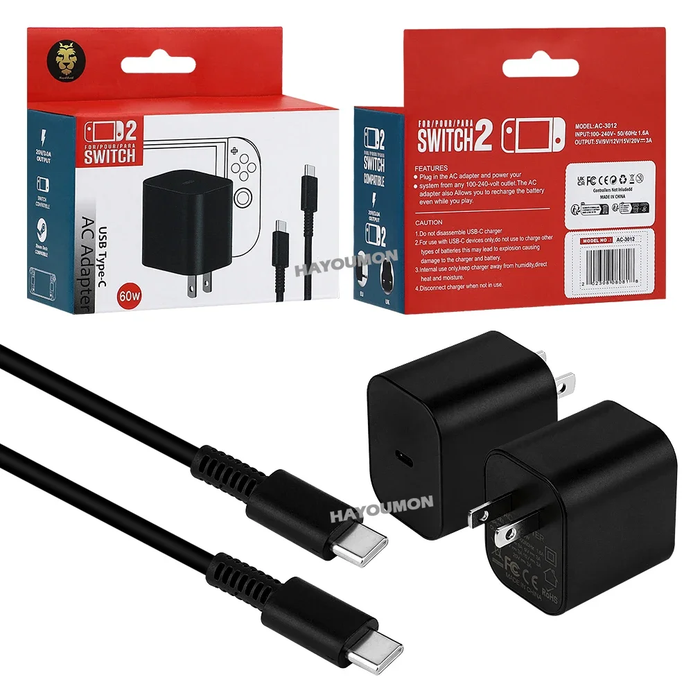 UK US EU 60W Type-C AC Adapter - огляд і ціна Gaming Accessories Uk