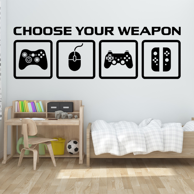 Video Game Decor Wall Decal  C - огляд і ціна Gaming Accessories Wallpaper