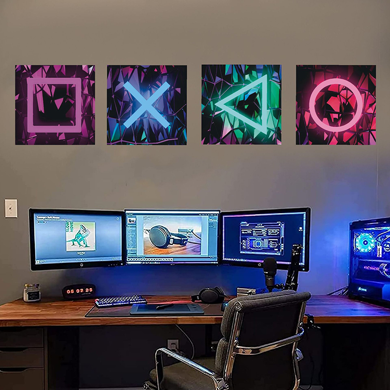 4PCS Kids Gaming Room Game Wal - огляд і ціна Gaming Accessories Wallpaper
