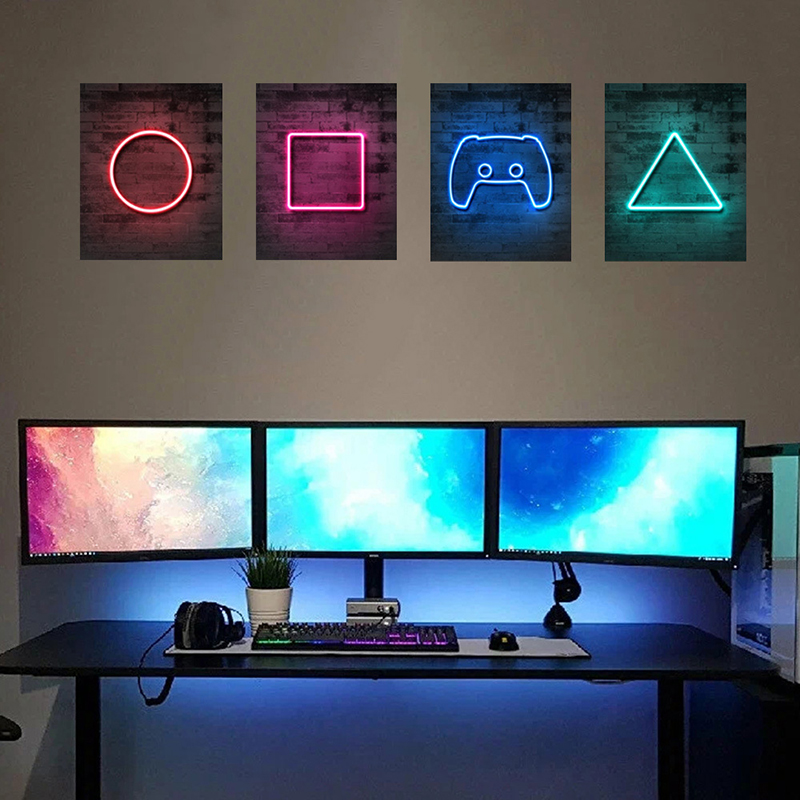 4PCS Kids Gaming Room Game Wal - огляд і ціна Gaming Accessories Wallpaper