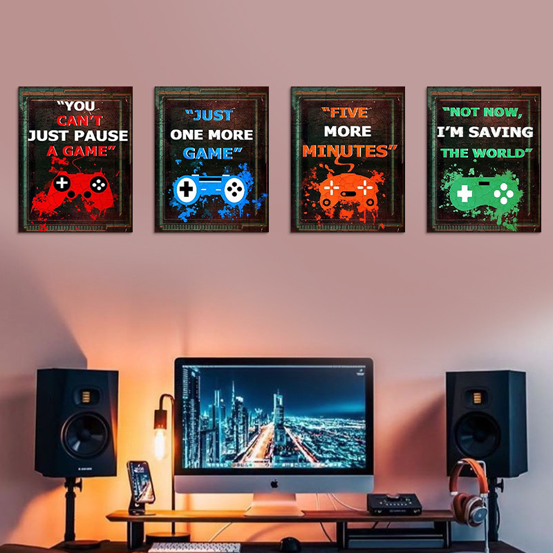4PCS Kids Gaming Room Game Wal - огляд і ціна Gaming Accessories Wallpaper