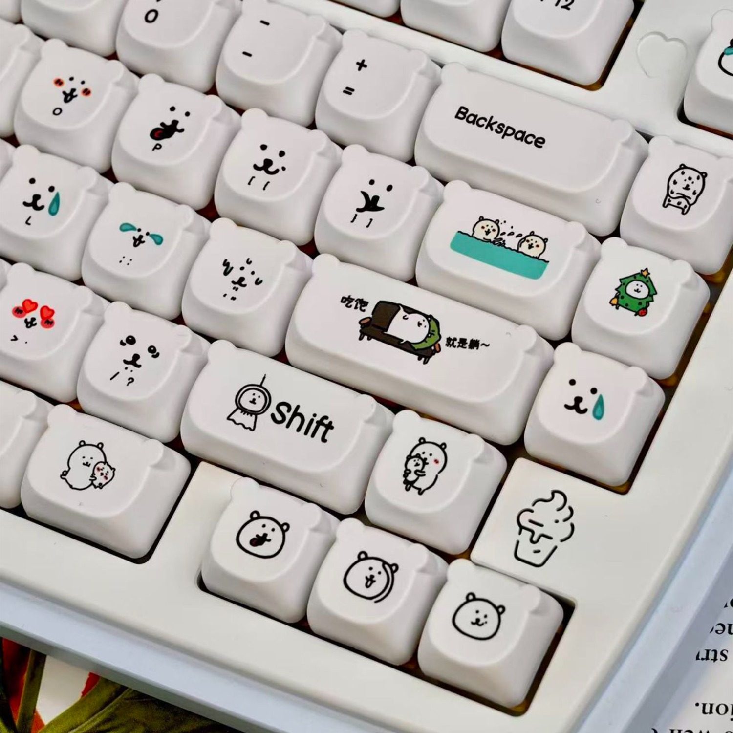 Kawaii Cartoon Joke Bear PBT K - огляд і ціна Gaming Accessories Kawaii