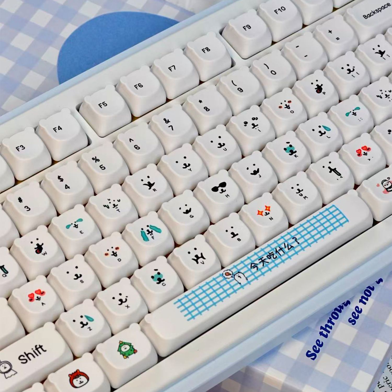 Kawaii Cartoon Joke Bear PBT K - огляд і ціна Gaming Accessories Kawaii