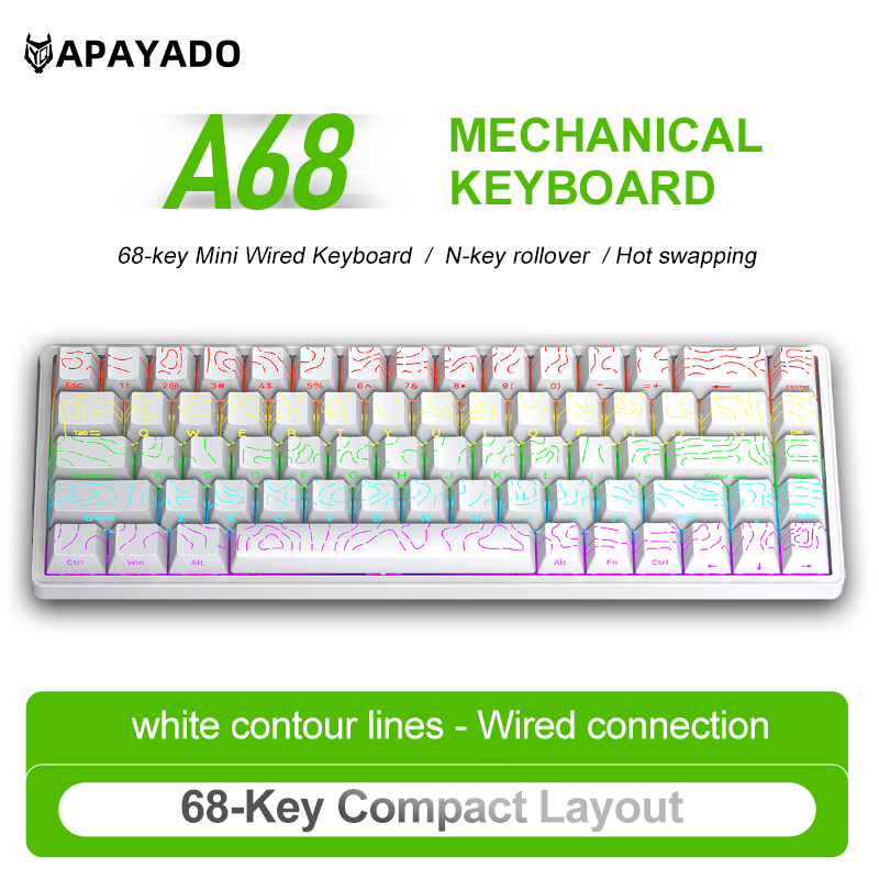 APAYADO A68 Mechanical Gaming  - огляд і ціна Gaming Accessories Uk